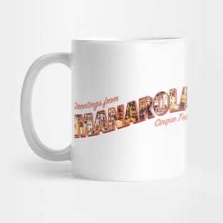 Greetings from Manarola Cinque Terre vintage style retro souvenir Mug